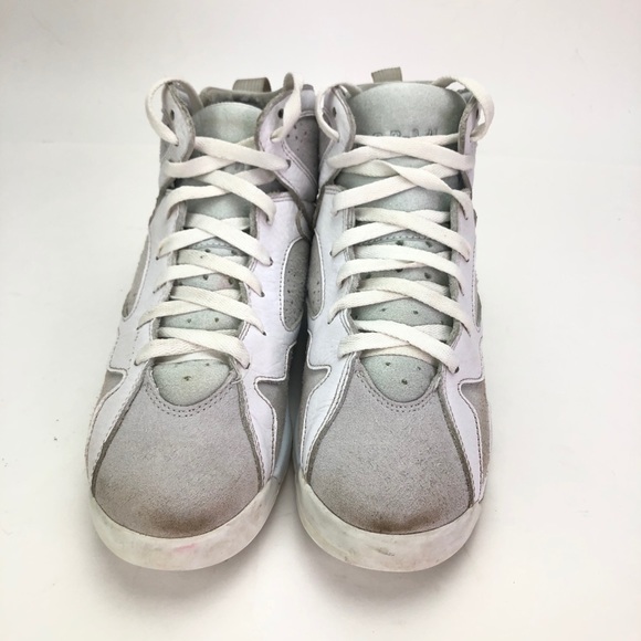 Jordan 7 Air Retro GS White Gray Size 7Y Sneakers - Picture 3 of 10